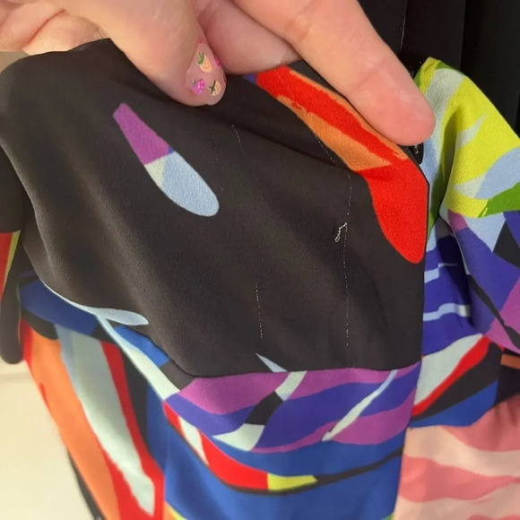 Josie by Natori NWT Black Leaf Halter Jumpsuit size 16 floral colorful women’s - Picture 9 of 11